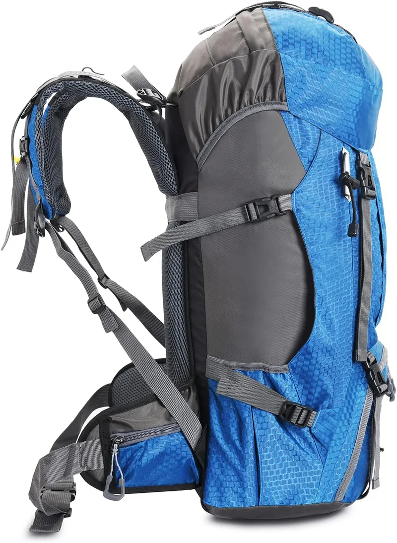 Bseash 60L Wasserdichter leichter Wanderrucksack mit Regenschutz, Outdoor Sport Tagesrucksack Multif
