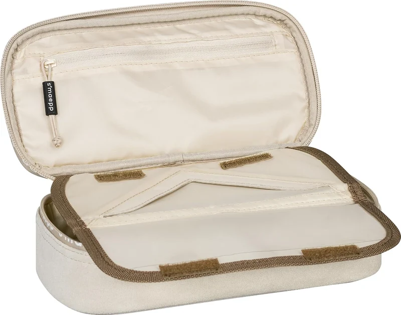 BRUNNEN Schlampermäppchen s'maepp XL „Plüsch“ | 1 Klappe(n), beige