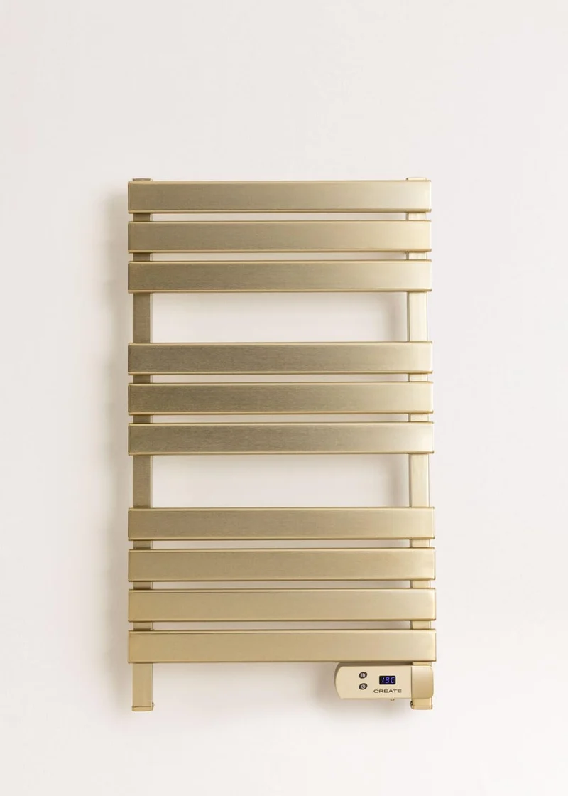CREATE / WARM Towel 500W / Elektrischer Badheizkörper Gold / 96,9x55x5cm / Für Boden oder Wand, Time