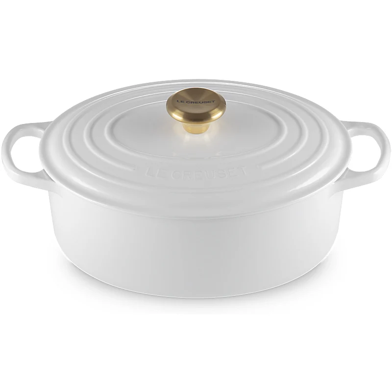 Le Creuset Bräter Signature oval 31 cm White