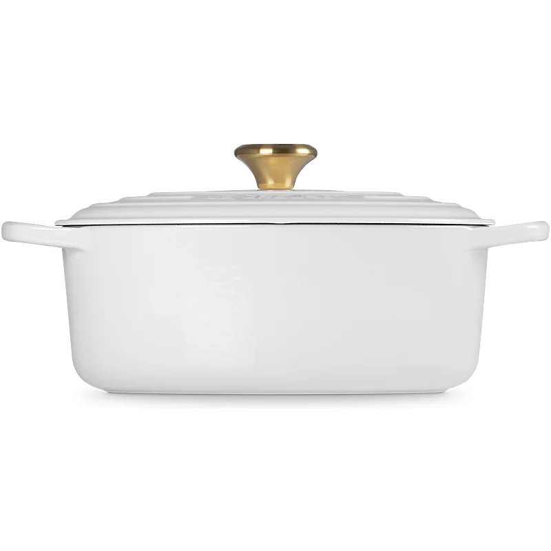 Le Creuset Bräter Signature oval 31 cm White