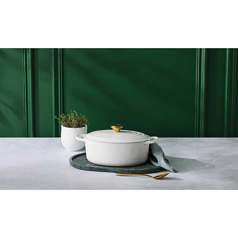 Le Creuset Bräter Signature oval 31 cm White