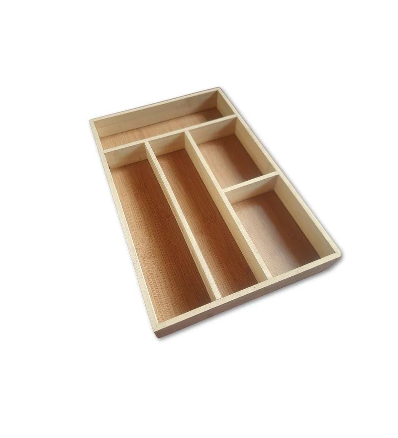 Wooden Cutlery Tray 6 Grids