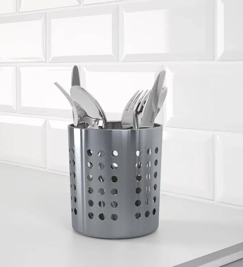 IKEA Utensil holder Stainless Steel 5 3/8"