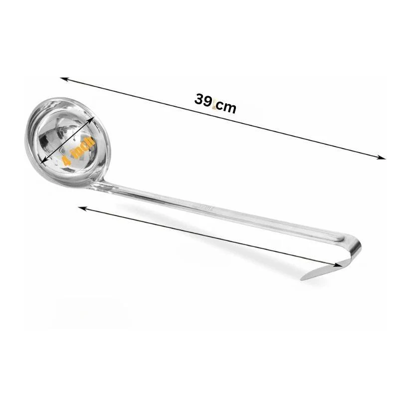 Stainless Steel Soup Ladle (Heavy-Duty Heat-Resistant Kitchen Serving Spoon)