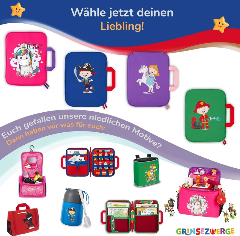 Tasche für Edurino & Tonies Figuren im Paolo Pirat Design in Blau I Aufbewahrung für Edurino Stift,
