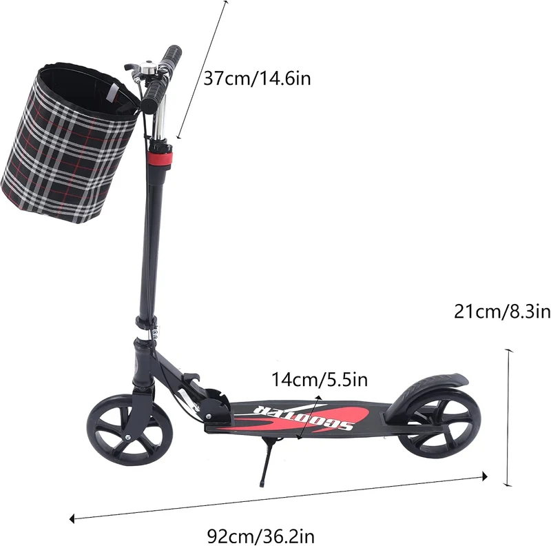 Faltbarer Roller für Erwachsene und Kinder, komfortabler Roller bis zu 150 kg, höhenverstellbarer Tr