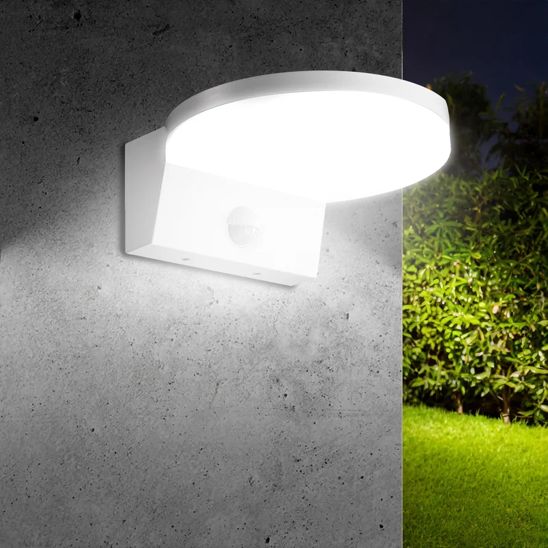 Maclean LED Light with Motion Sensor, PIR Motion Sensor, White, 15W, IP65, 1560 lm, Neutral White (4000K) MCE344 W, 2 pieces