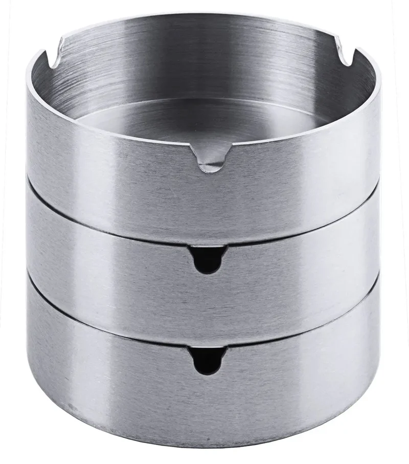 Edelstahl Aschenbecher 8 cm ( 1 Stück )