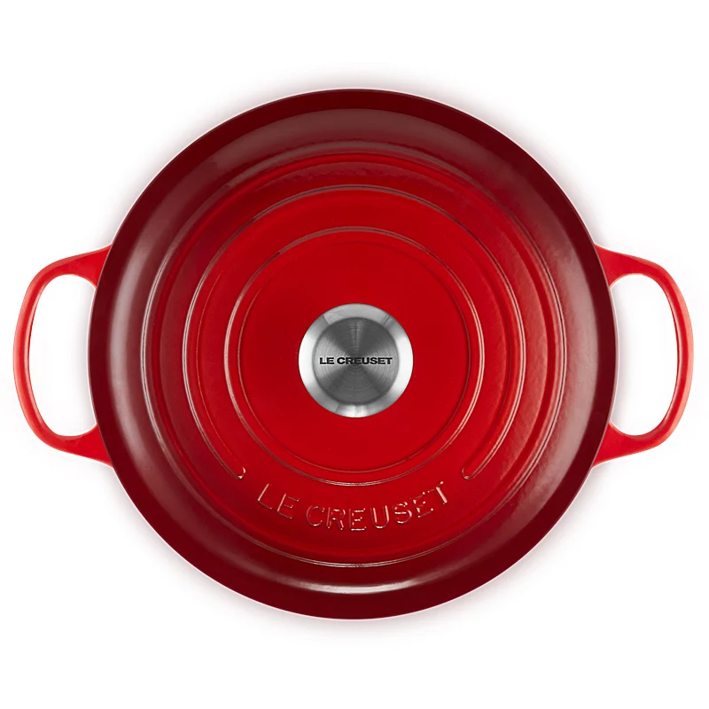 Le Creuset Bräter Signature hoch 26 cm Kirschrot