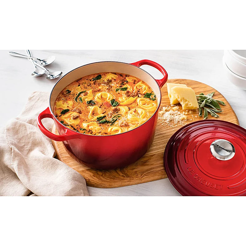 Le Creuset Bräter Signature hoch 26 cm Kirschrot