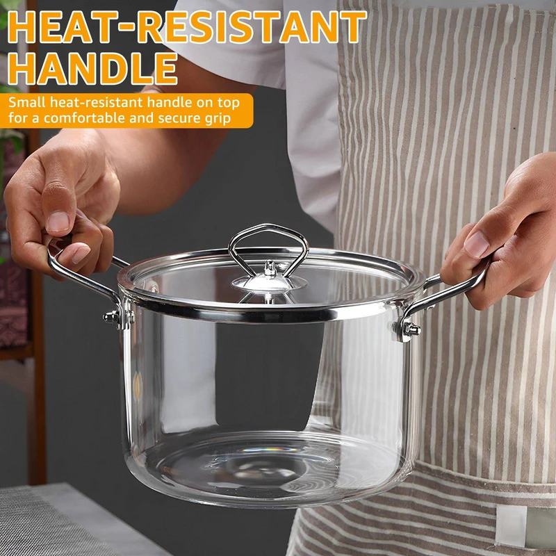 Heat Resistance Glass Cooking Pot 3.5L