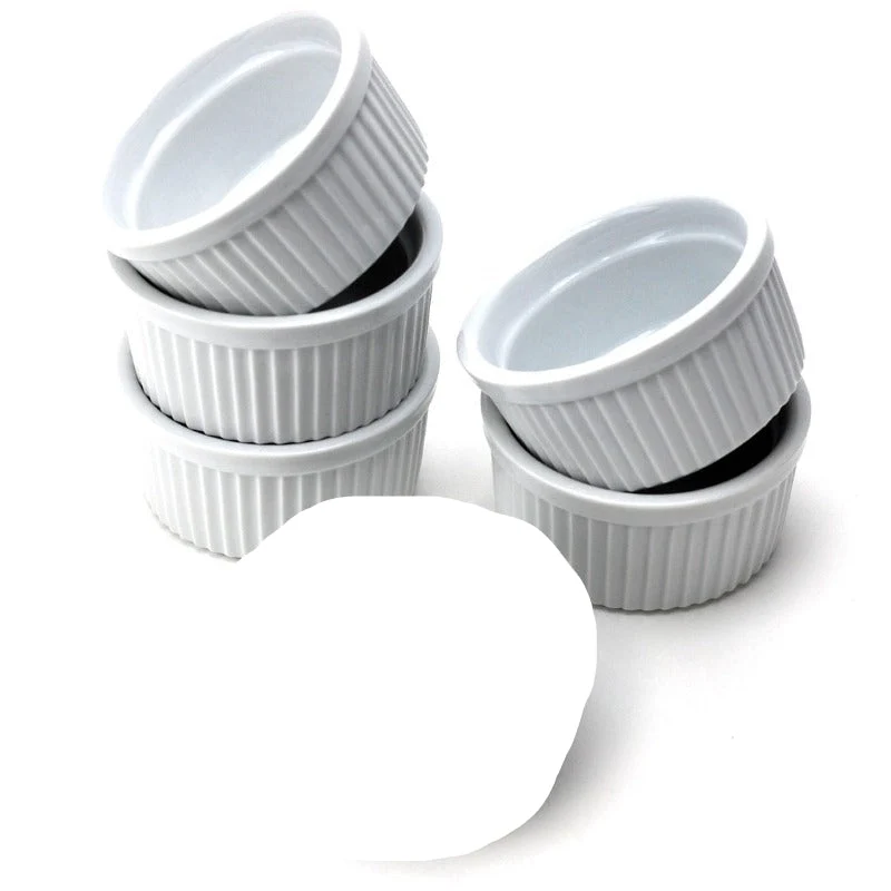 3.5'' Ceramic Ramekins Baking Cup 6 PCs Set