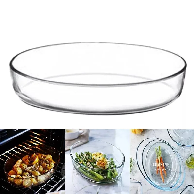 Glass Baking Oval Dish 3L