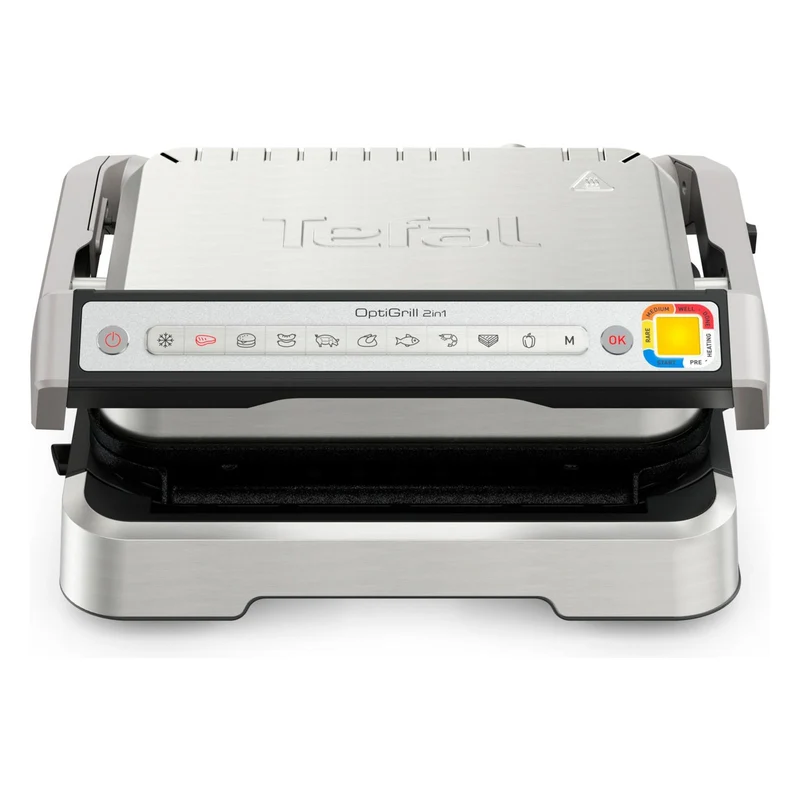 Tefal OptiGrill GC773D 2in1 Kontaktgrill Edelstahl inkl. Grillzange