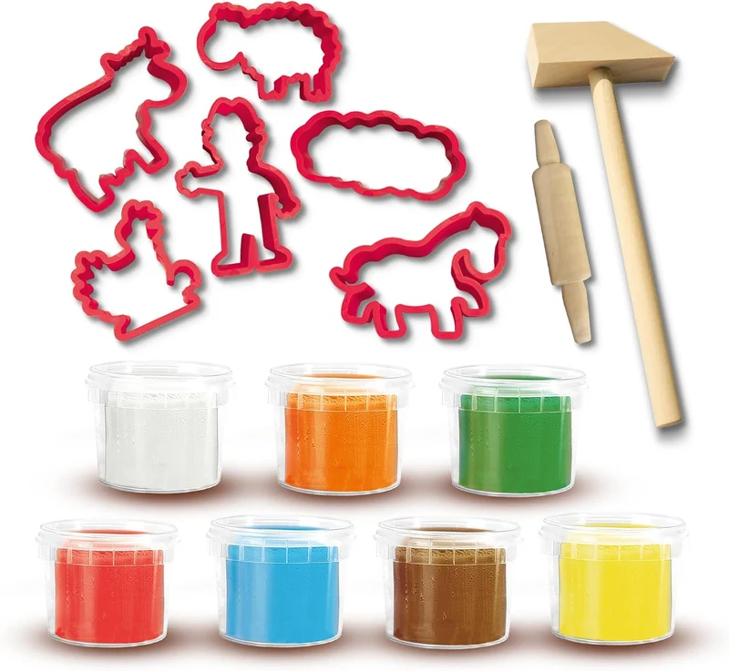 SES Creative | Set Mein erstes Mega-Tierknetset für Kinder | Kreative Kunstspiele für Babys | Komple