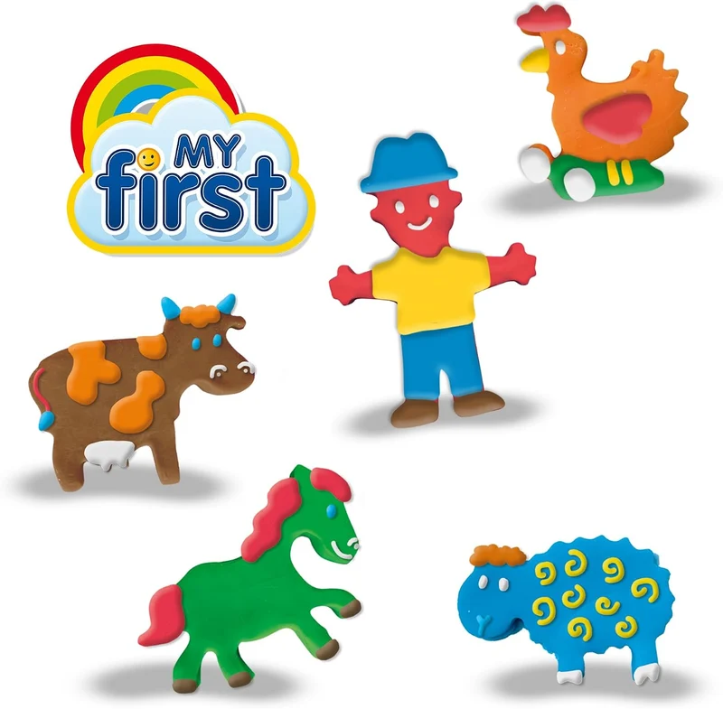 SES Creative | Set Mein erstes Mega-Tierknetset für Kinder | Kreative Kunstspiele für Babys | Komple