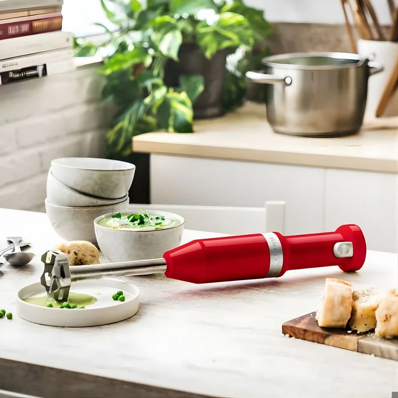 Batidora de mano inalámbrica roja KitchenAid