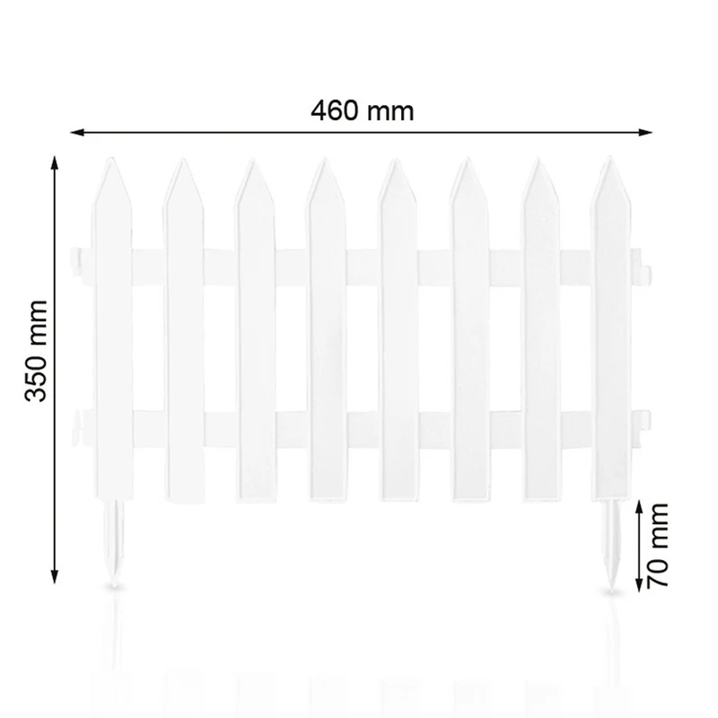 Prosperplast IP£SU-S449 Garden Fence Garden Classic White