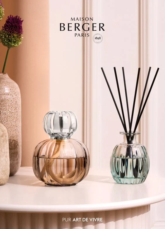 Maison Berger Geschenkset Duftlampe Glas 250 ml - Raumduft Set - Corali Verte