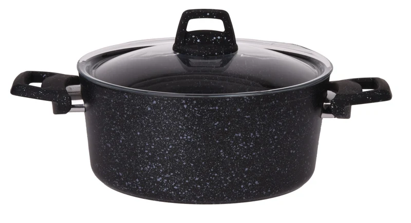 Cookinglife Kochtopf Alu Black Speckle 22 cm 3,5 L - Schmortopf - Induktion