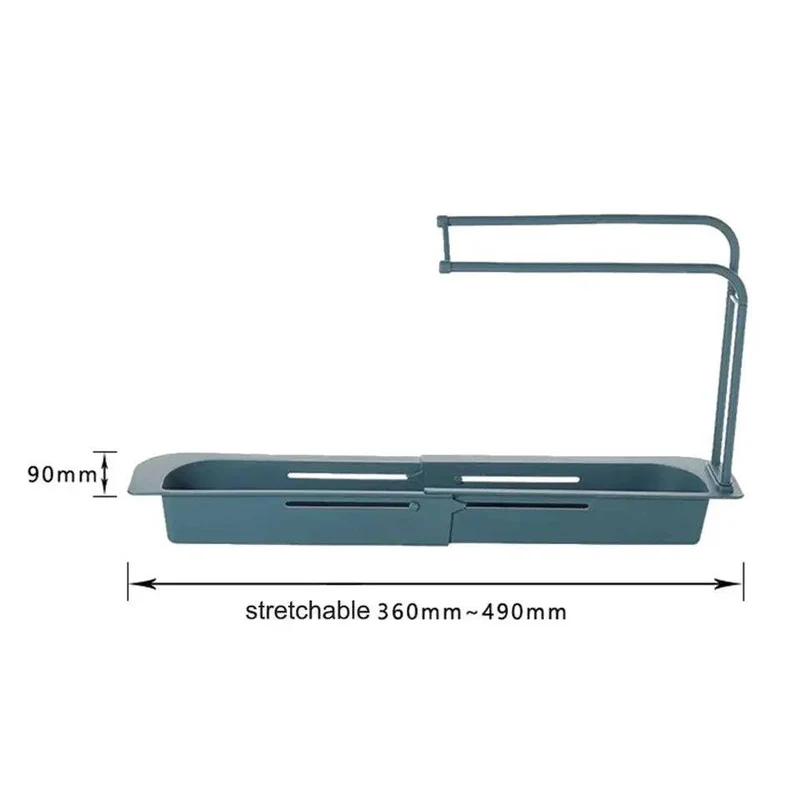 Telescopic Kitchen Sink Shelf Organizer & Sponge Holder