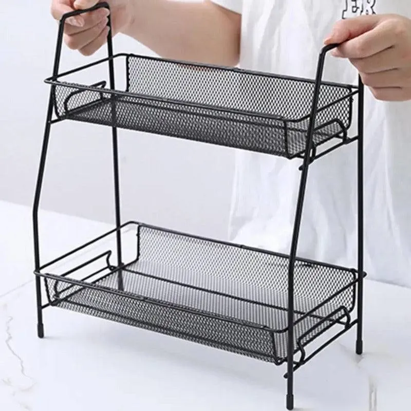 2 Layer Multi Purpose Table Top Rack