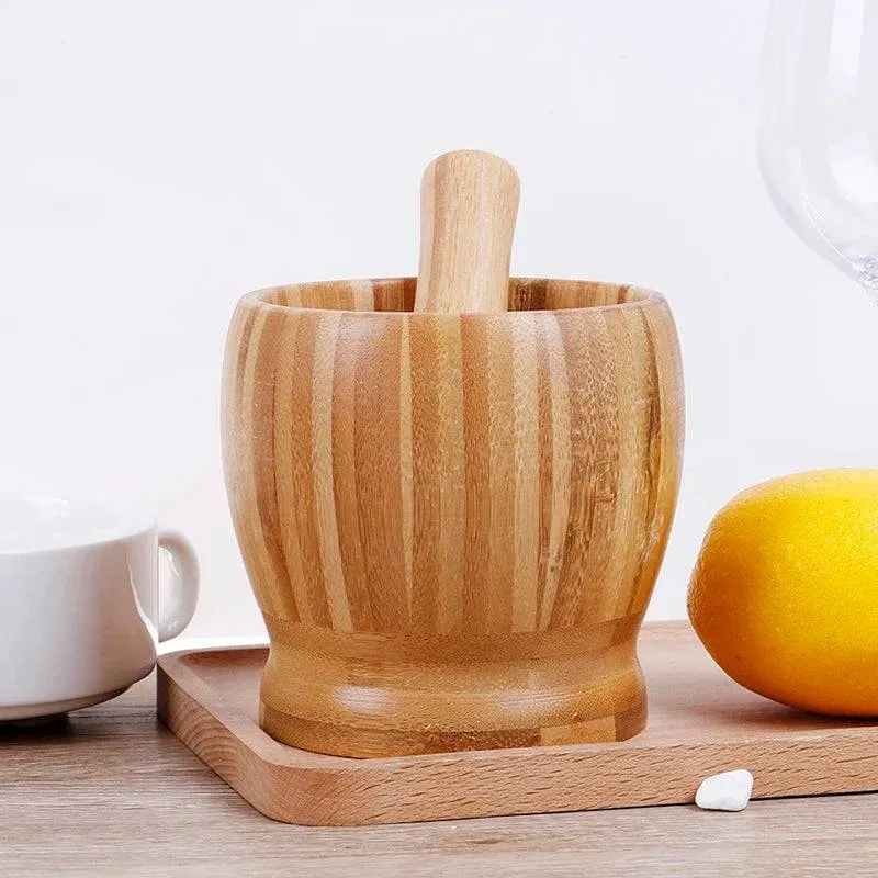 Wooden Pestle & Mortar 10 cm