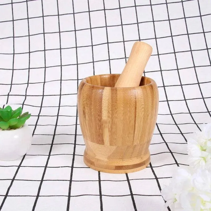 Wooden Pestle & Mortar 10 cm