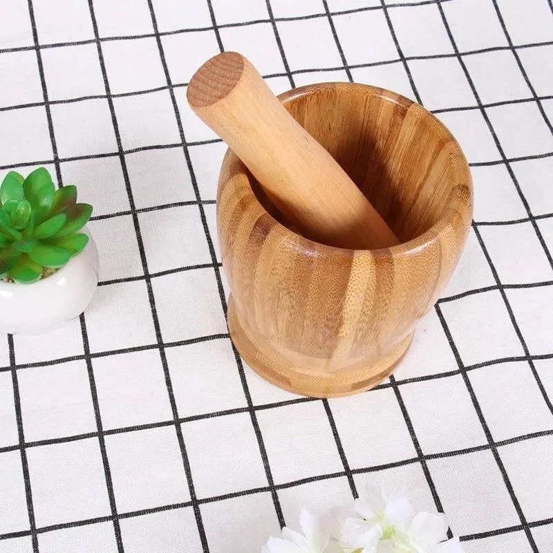 Wooden Pestle & Mortar 10 cm