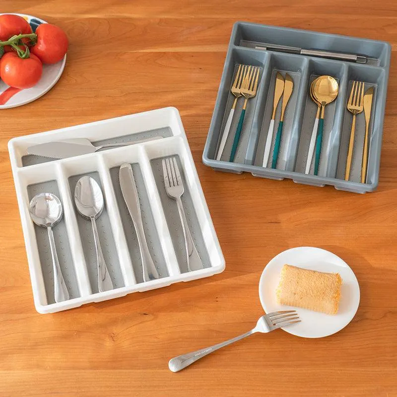 5 Grids Plastic Cutlery Tray