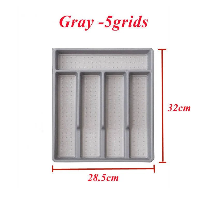 5 Grids Plastic Cutlery Tray