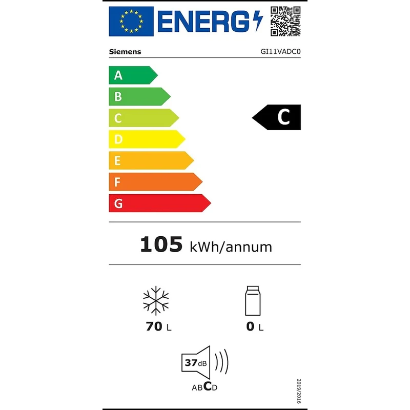 Siemens iQ500 GI11VADC0 Einbau Gefrierschrank Integriert 70 l C Weiß