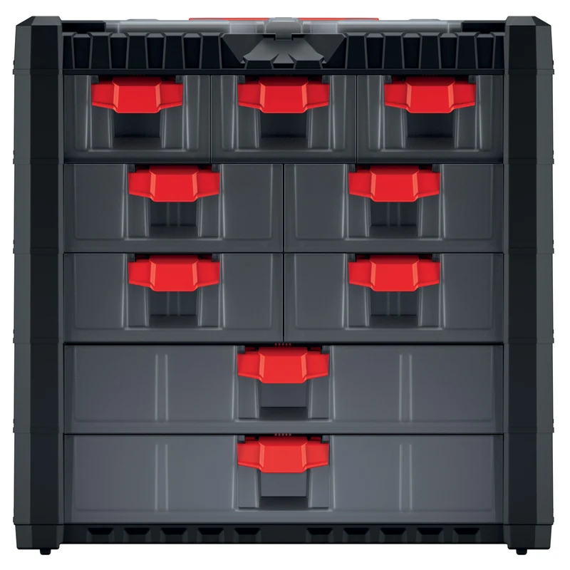 Kistenberg KMC301 Workshop Tool Organiser Multicase Cargo 501 9 Drawers Carry Handle Lid Organiser Portable