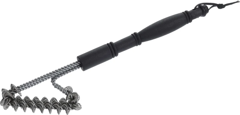 Cookinglife Grillreinigungsbürste Fire & Flavour Edelstahl 40 cm – Reinigungsbürste mit schwarzem Griff