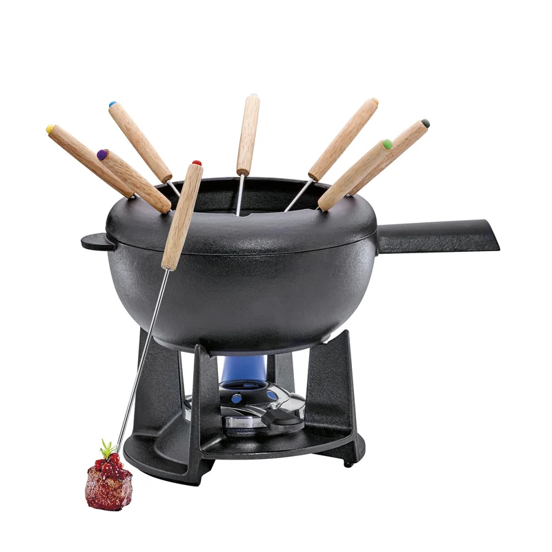 Fondue-Garnitur SAAS-FEE schwarz matt 20 cm