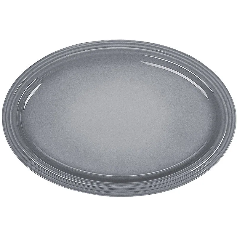 Le Creuset SERVIERPLATTE OVAL 46 CM PERLGRAU