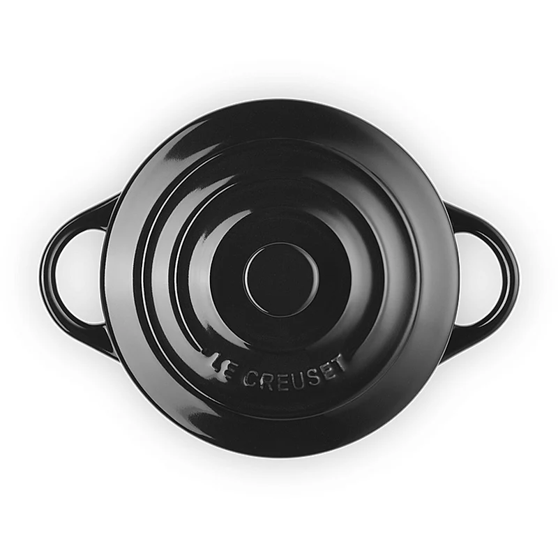 Le Creuset Mini Cocotte 10 cm Schwarz Glänzend