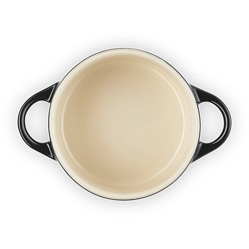 Le Creuset Mini Cocotte 10 cm Schwarz Glänzend
