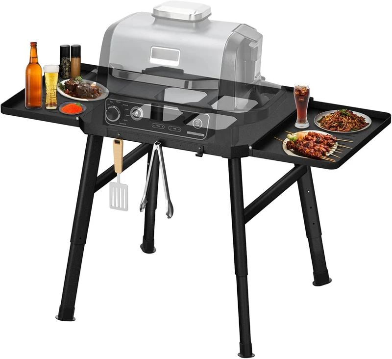 Grillständer für Ninja Woodfire Aussenofen Serie und Grillständer, Beweglicher Ständer zum Ninja Woo