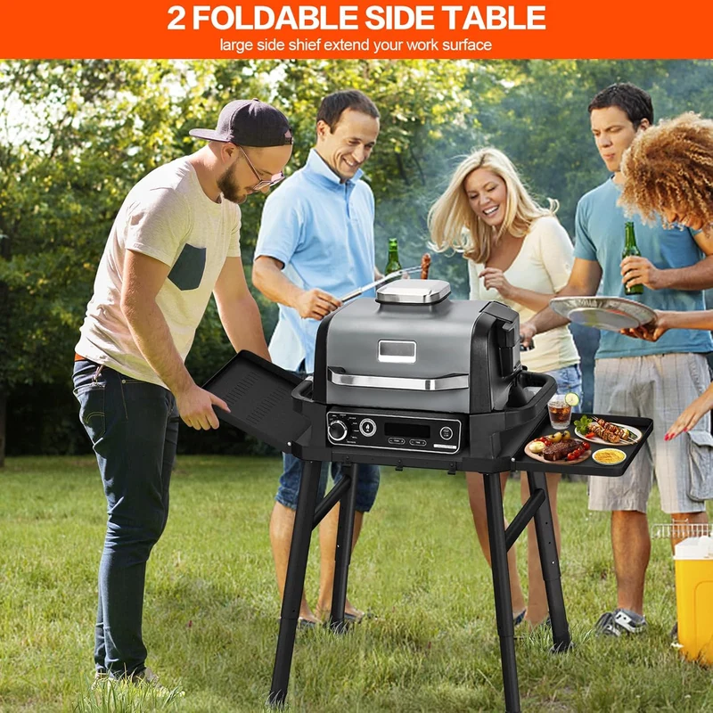 Grillständer für Ninja Woodfire Aussenofen Serie und Grillständer, Beweglicher Ständer zum Ninja Woo