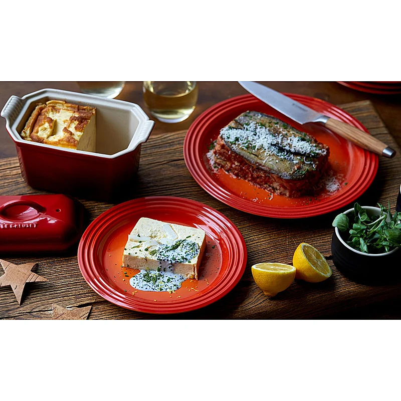 Le Creuset Frühstücksteller 22 cm Ofenrot