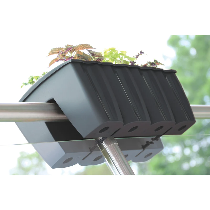Prosperplast balcony railing pot, 58cm, anthracite, DCRO600