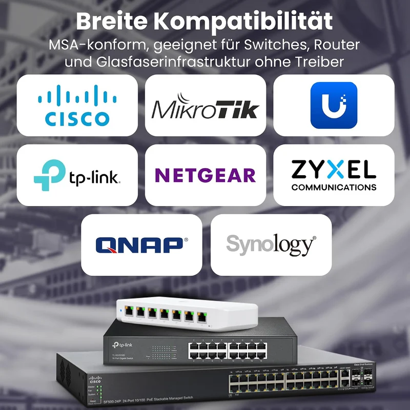 Extralink DAC QSFP+ Kabel 3m – Passives Twinax Kabel 40Gbit, QSFP+ zu QSFP+, MSA kompatibel, für Ubi