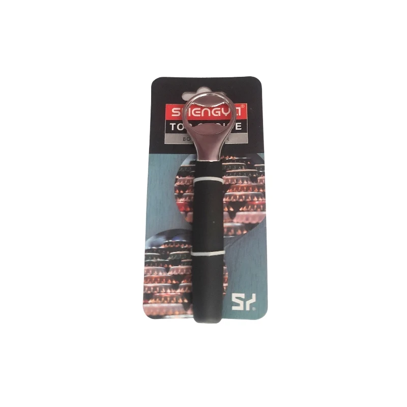 Stainless Steel Manual Bottle Opener with Soft-Grip Handle