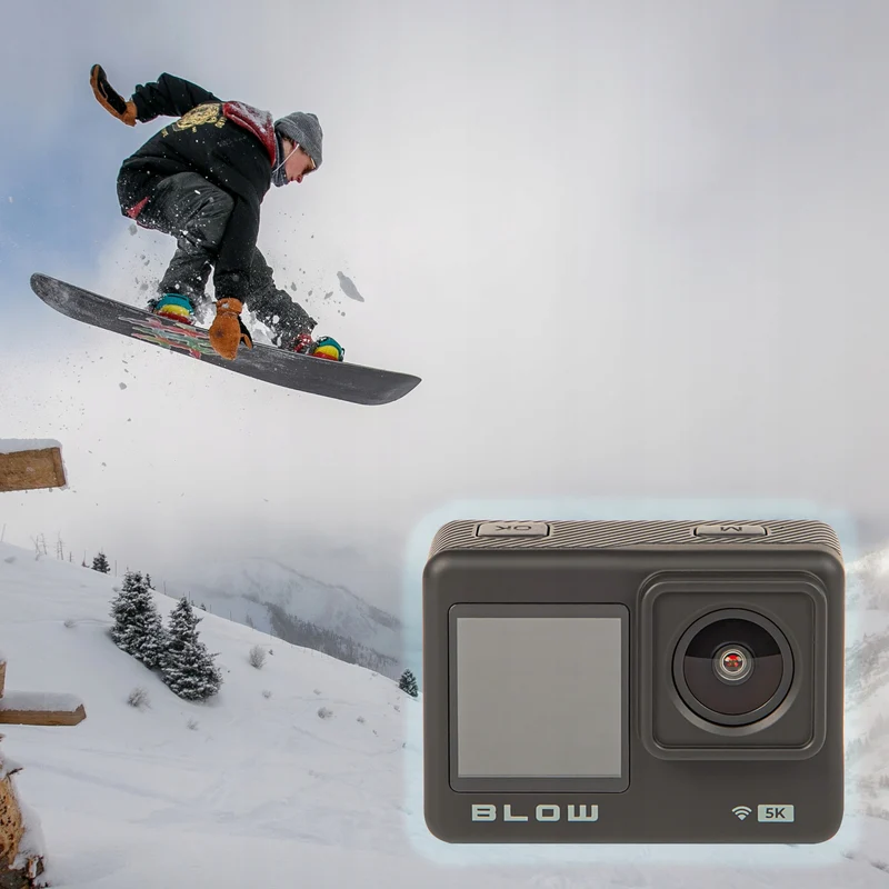Pro4U 5K Blow Action Camera, 5K Ultra HD quality, 20 megapixels, 160° wide-angle lens, waterproof, remote control, 78-568#