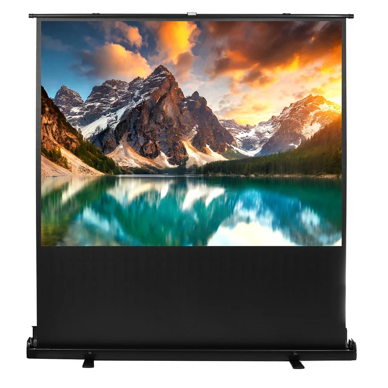 Maclean portable projection screen, compact, floor, 66", 16:9, MC-210
