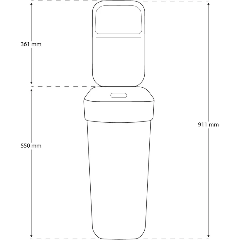 Curver Ready To Collect Line Rubbish Bin Trash Garbage Can, for Segregation, 30 liters, White