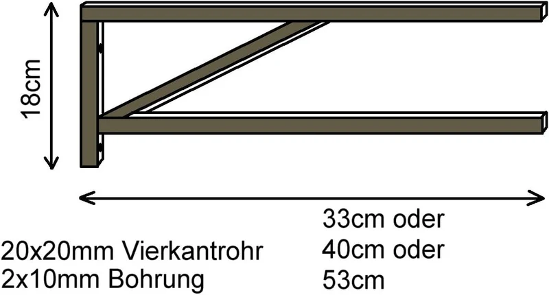 1 Set Halter für Waschtisch, Waschbecken, Handtuchhalter, Edelstahl, Länge 33cm