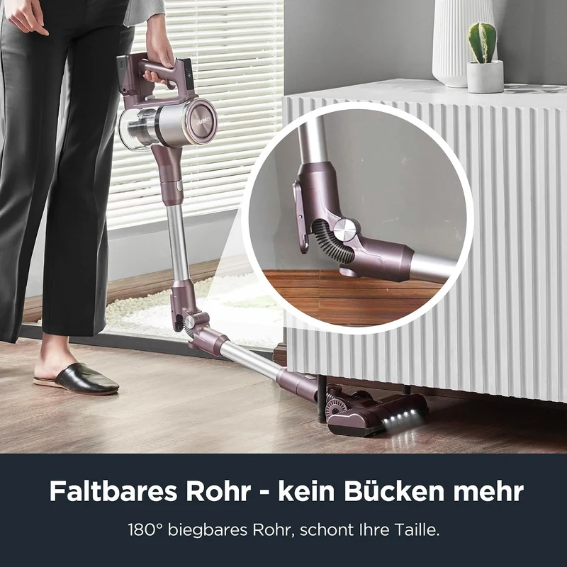Eureka AK10 Pro Leichter Akku Staubsauger, 29000pa Kabelloser Staubsauger Leistungsstarker 60min Lau